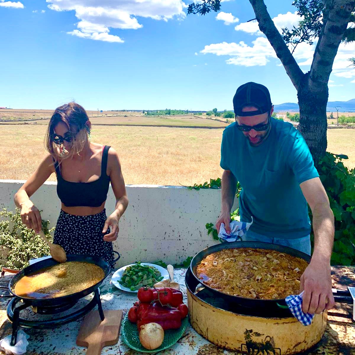 Spanish Chefs preparing an Easy Paella