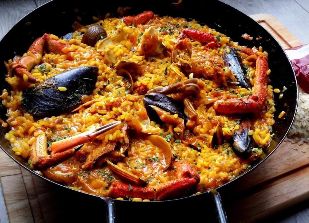 A classic and delicious seafood Paella, one of the most popular dishes in the world and obviously the most popular from Spain