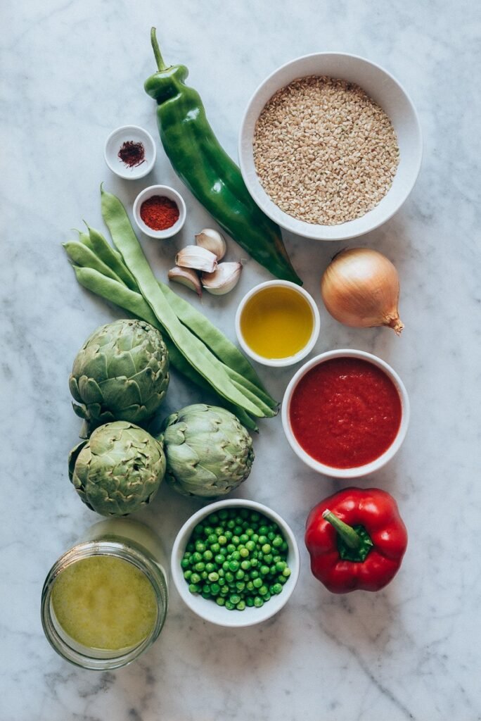 Easy Vegetable Paella Ingredients