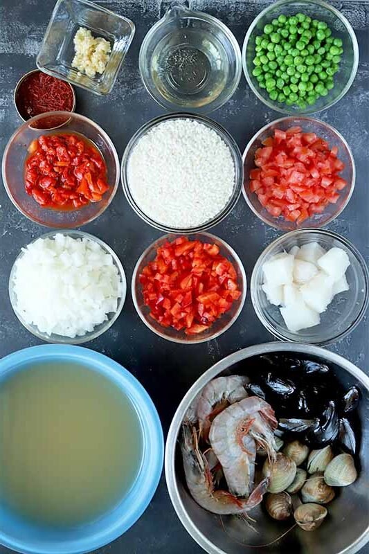Easy Seafood Paella Ingredients